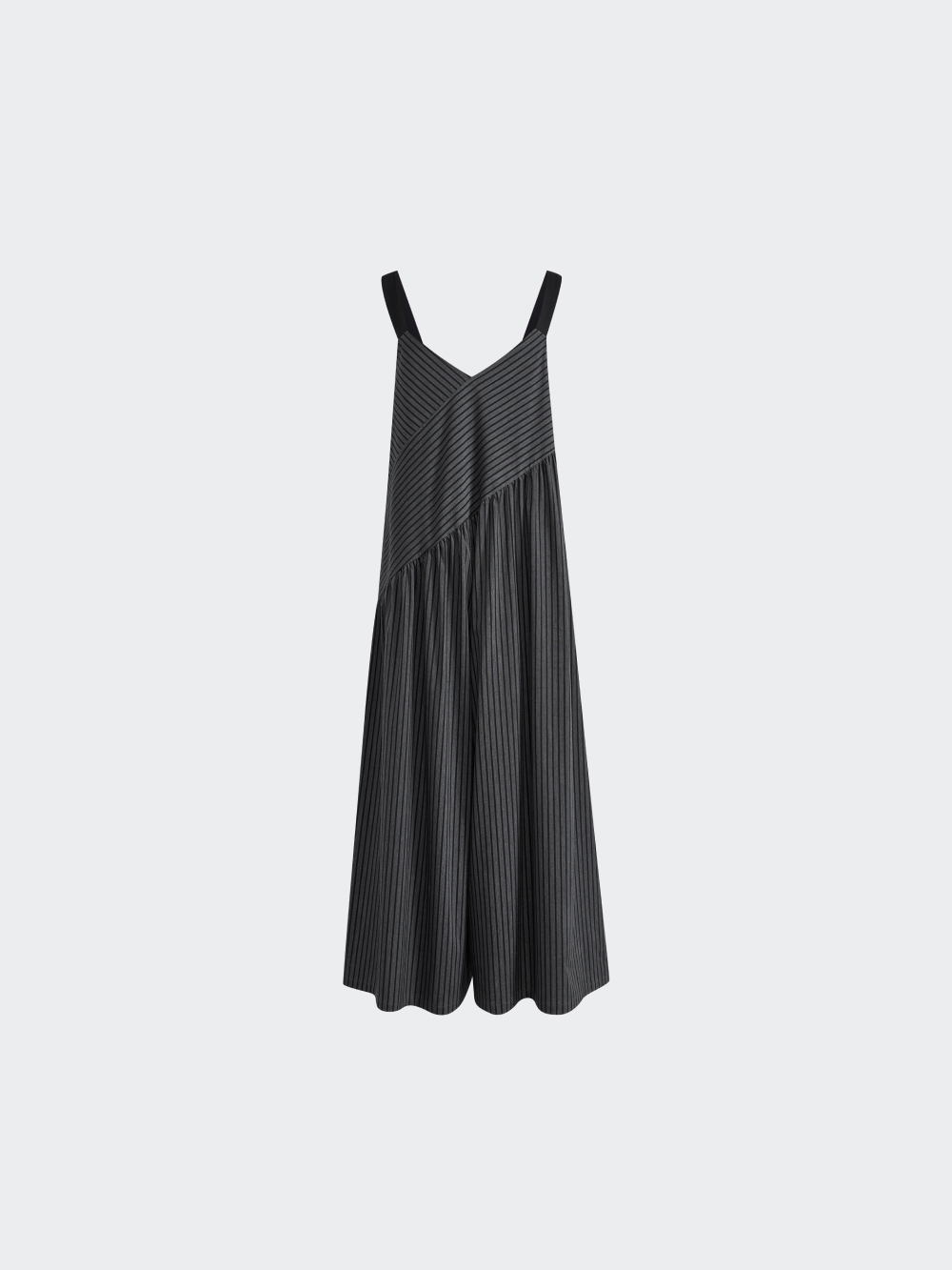 V-neck Striped Jumpsuit – KUOSE.com V-neck Striped Jumpsuit – KUOSE.com