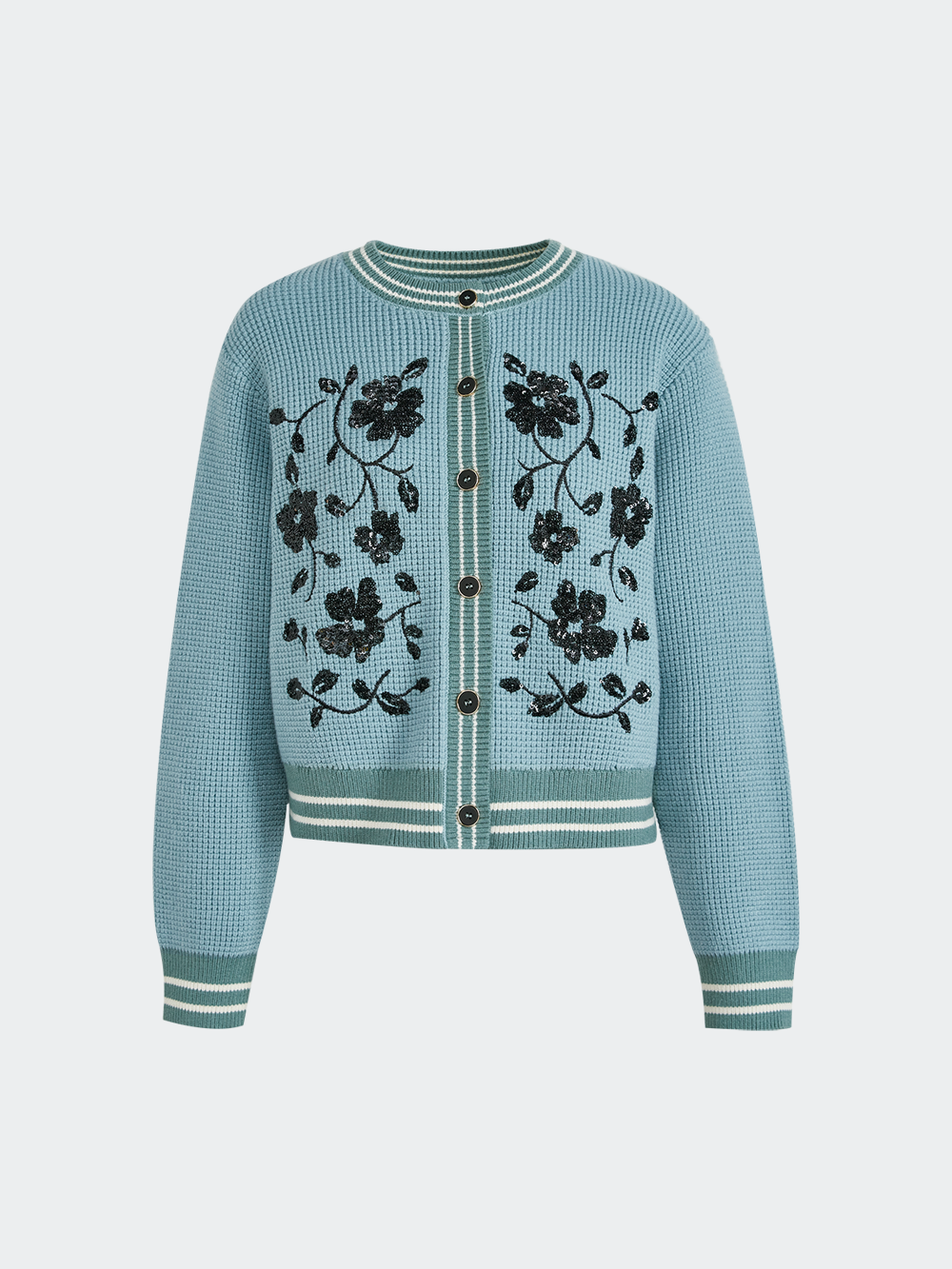 Sequin Embroidered Cardigan – KUOSE.com Sequin Embroidered Cardigan – KUOSE.com