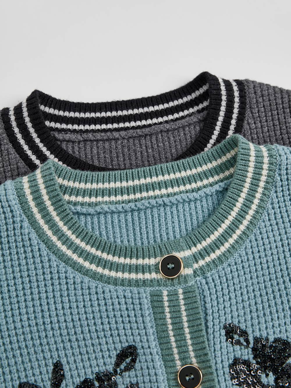 スパンコール刺繍カーディガン – KUOSE.com