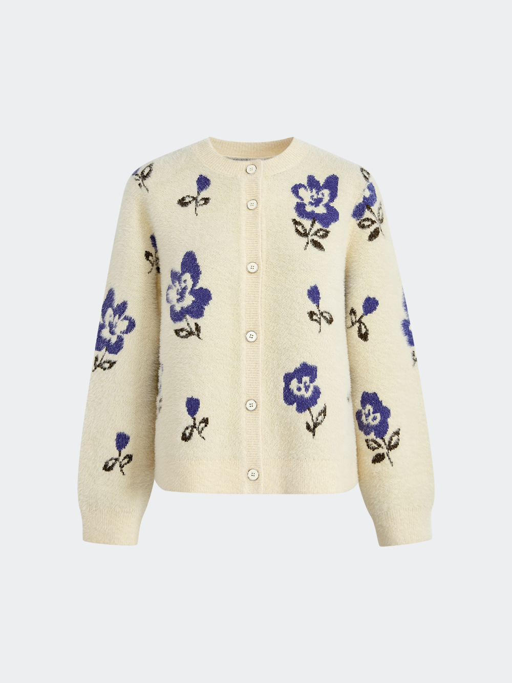 花柄のカーディガンセーター – KUOSE.com