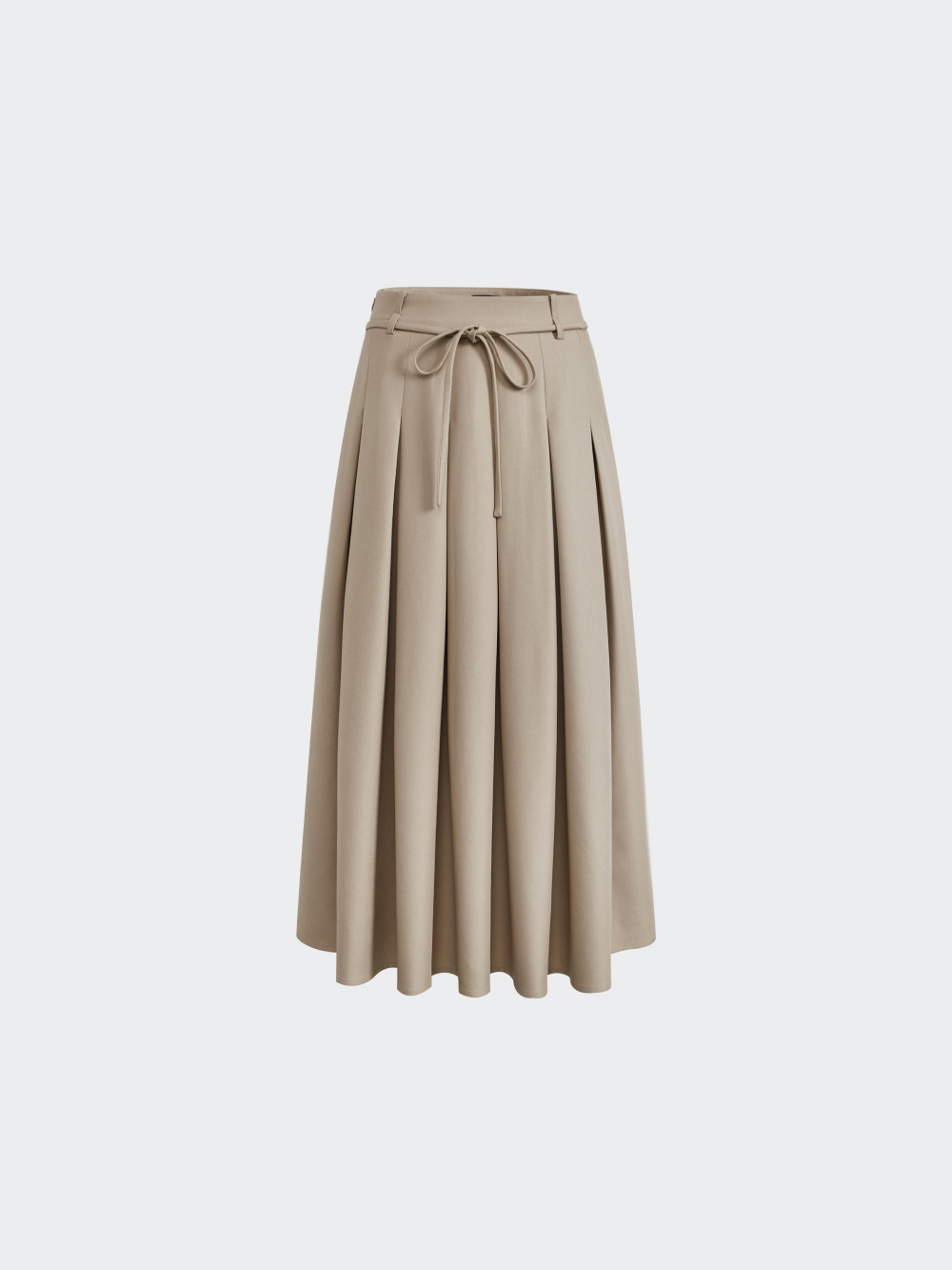 Beige pleated orders maxi skirt