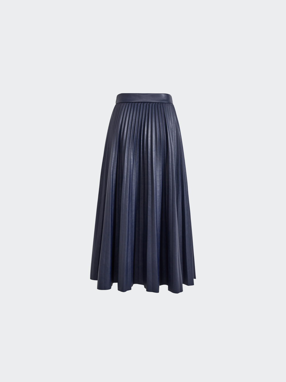 Navy pu leather skirt hotsell