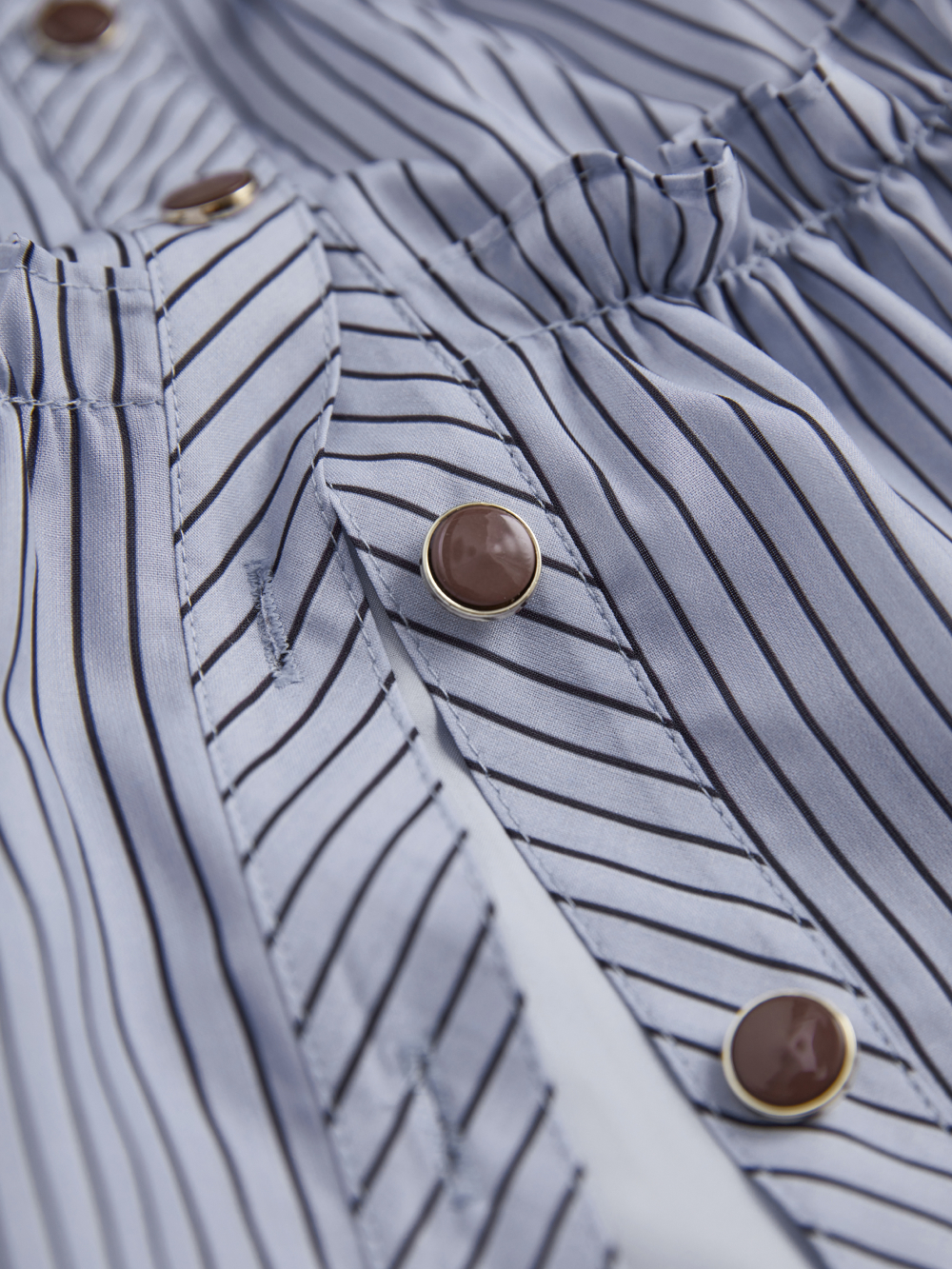 Boyfriend Rainbow Lurex Stripe Long Sleeve Shirt- Foxcroft