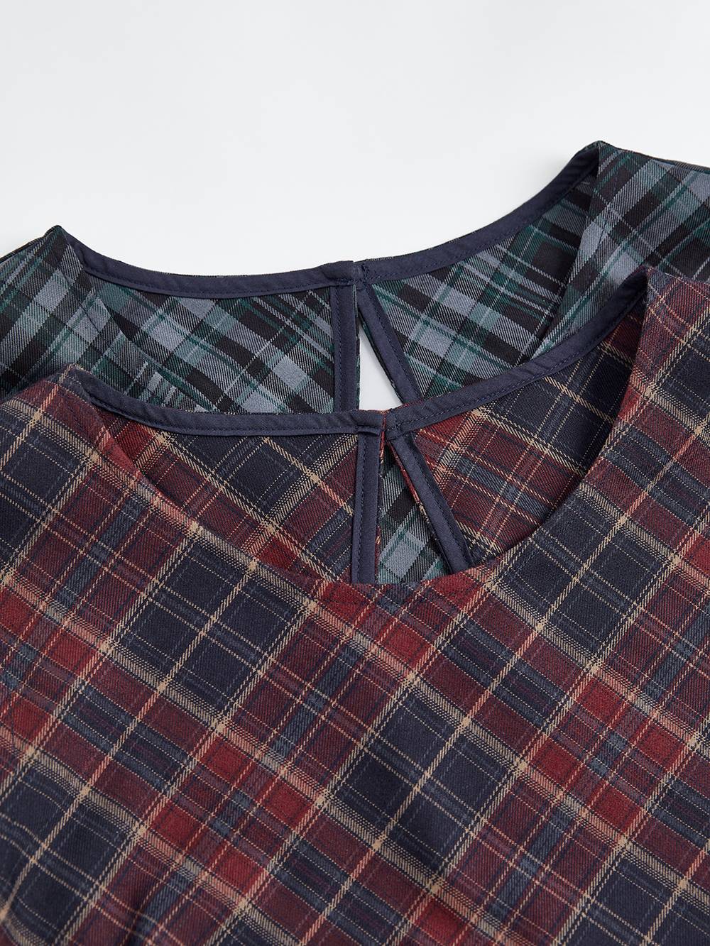 Checked Front Slit Top – KUOSE.com