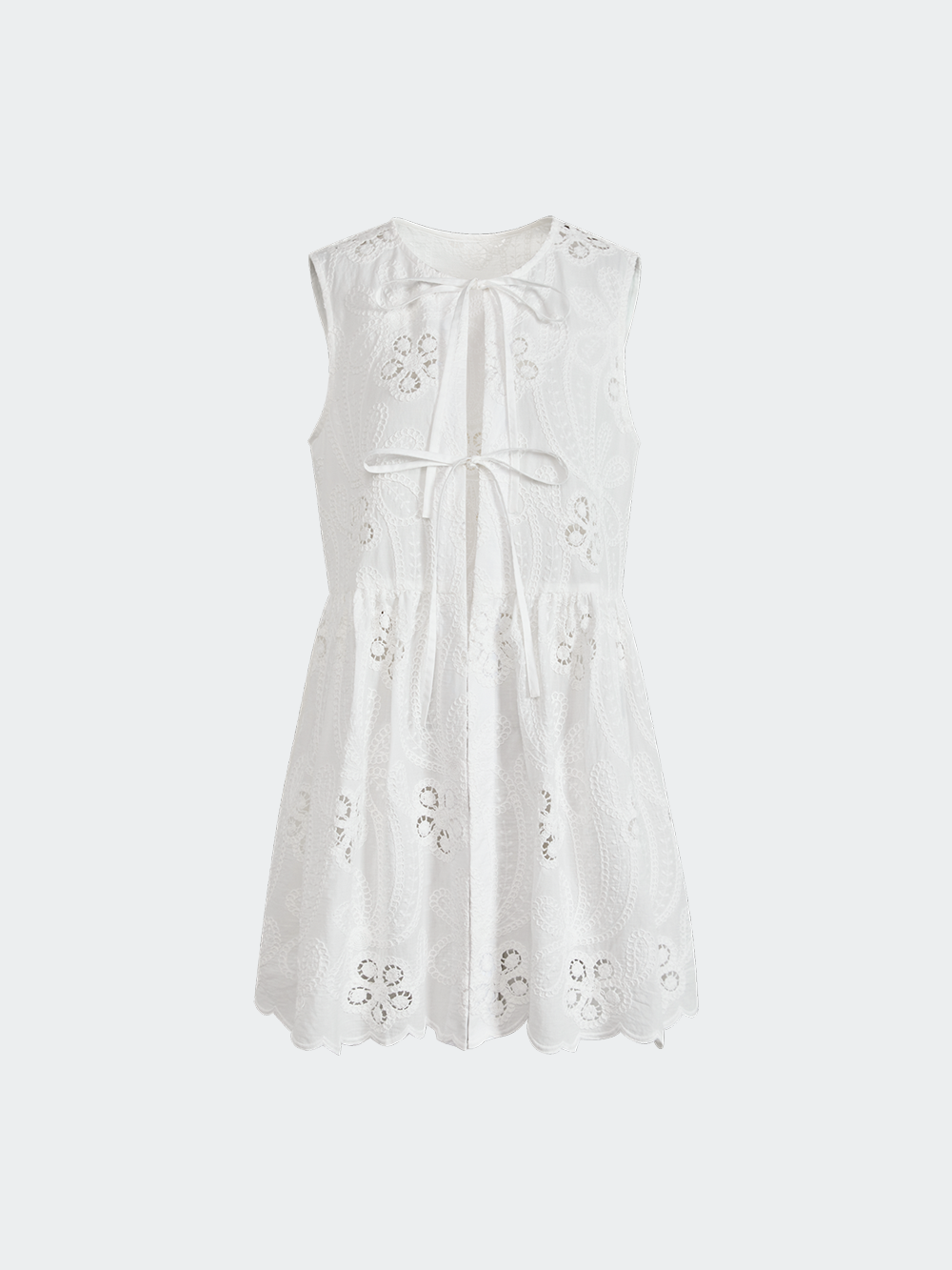 yゆーりy☺︎ Embroidered Tie Tank Top – KUOSE.com