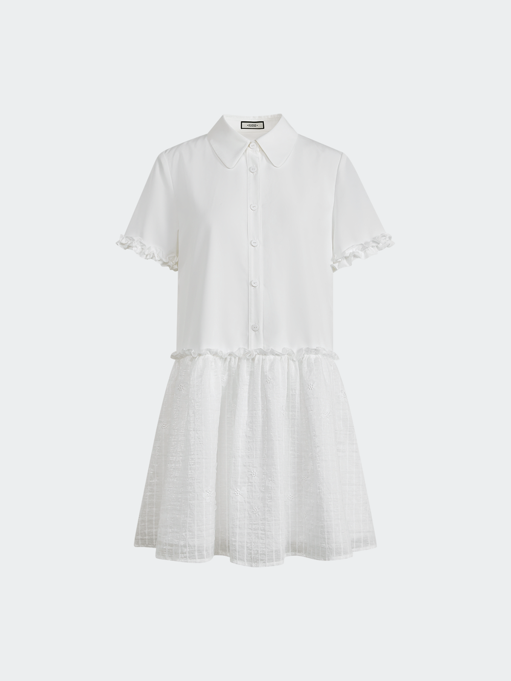 Ruffle Trim Cami and Shirt Dress Ruffle Trim Cami and Shirt Dress