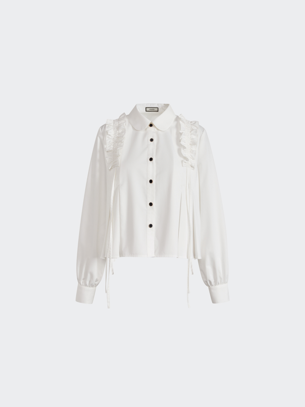 Ruffle Trim Blouse – KUOSE.com Ruffle Trim Blouse – KUOSE.com