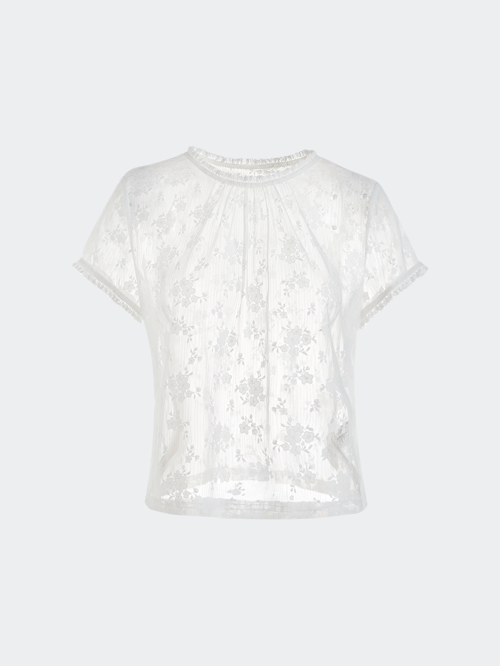 Sheer Floral Lace Top and Cami Set – KUOSE.com