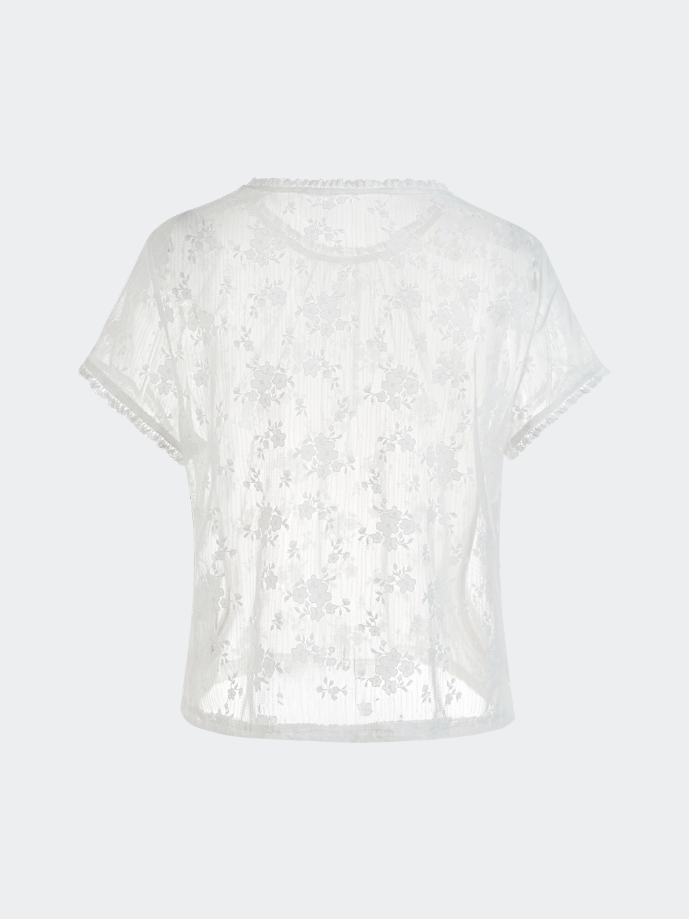 Sheer Floral Lace Top and Cami Set – KUOSE.com
