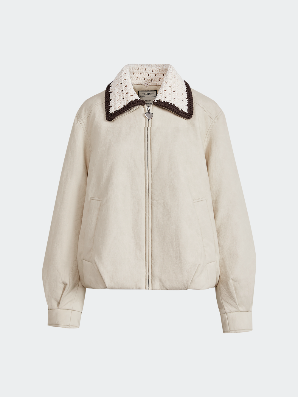 Knit Collar Full Zip Jacket – KUOSE.com