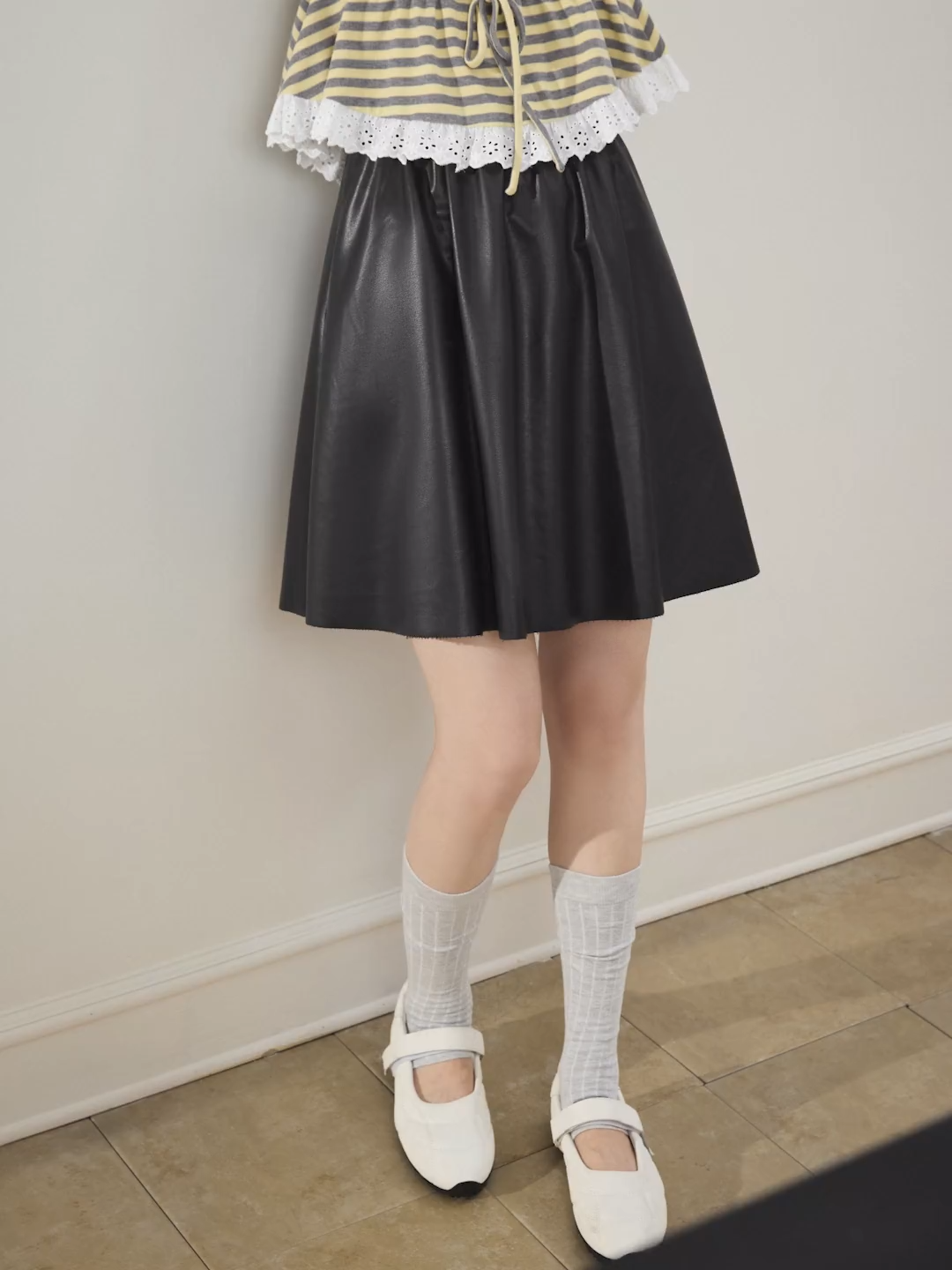 スカート Crispy Shirt Pressed Skirt iRENE（アイレネ）の「Crispy Shirt Pressed Skirt (無地