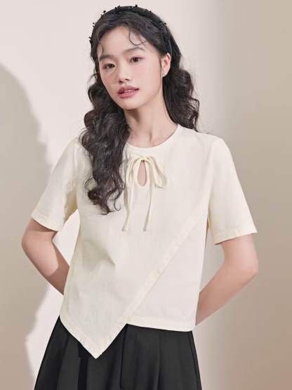 Wrapping ribbon blouse | RIKO