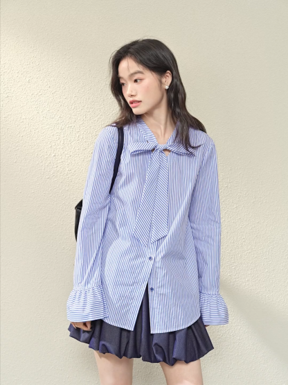 Ribbon Tie Blouse – KUOSE.com
