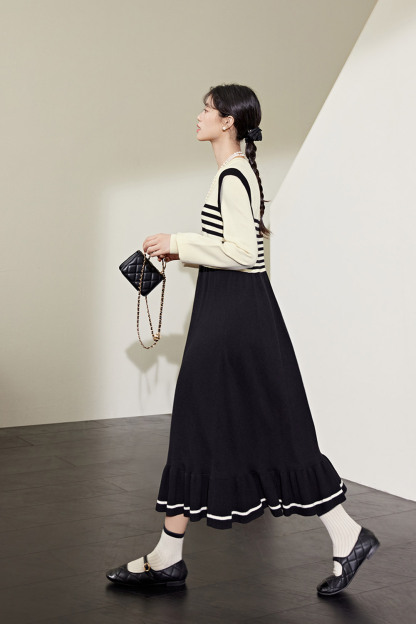 Fake two-piece dress – KUOSE.com