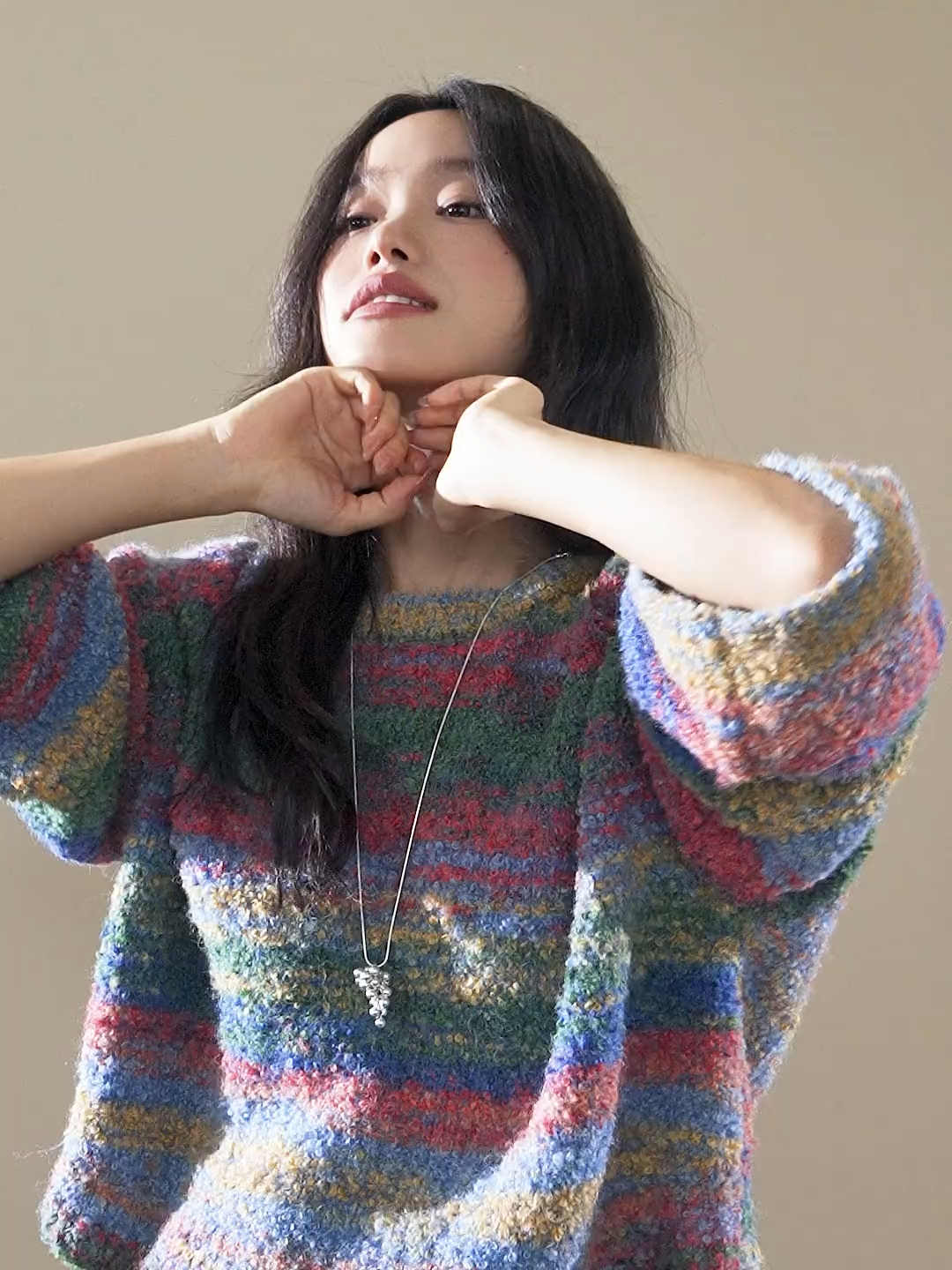 Multicolor Striped Sweater – KUOSE.com
