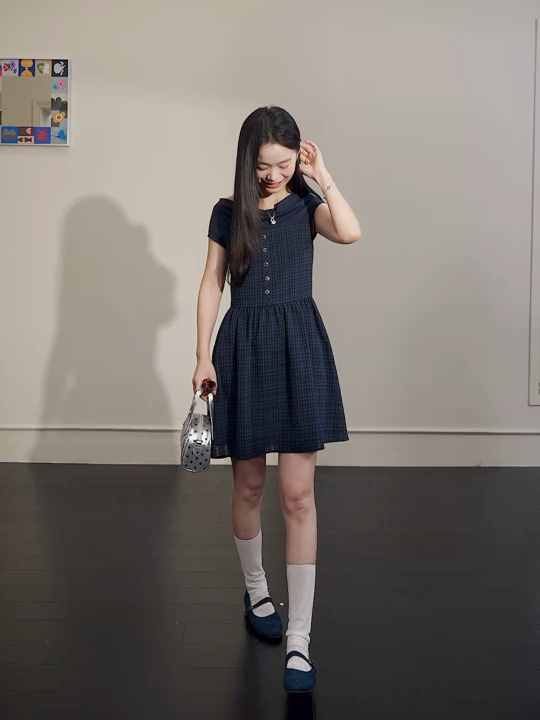 カウルネックチェック柄ミニドレス – KUOSE.com