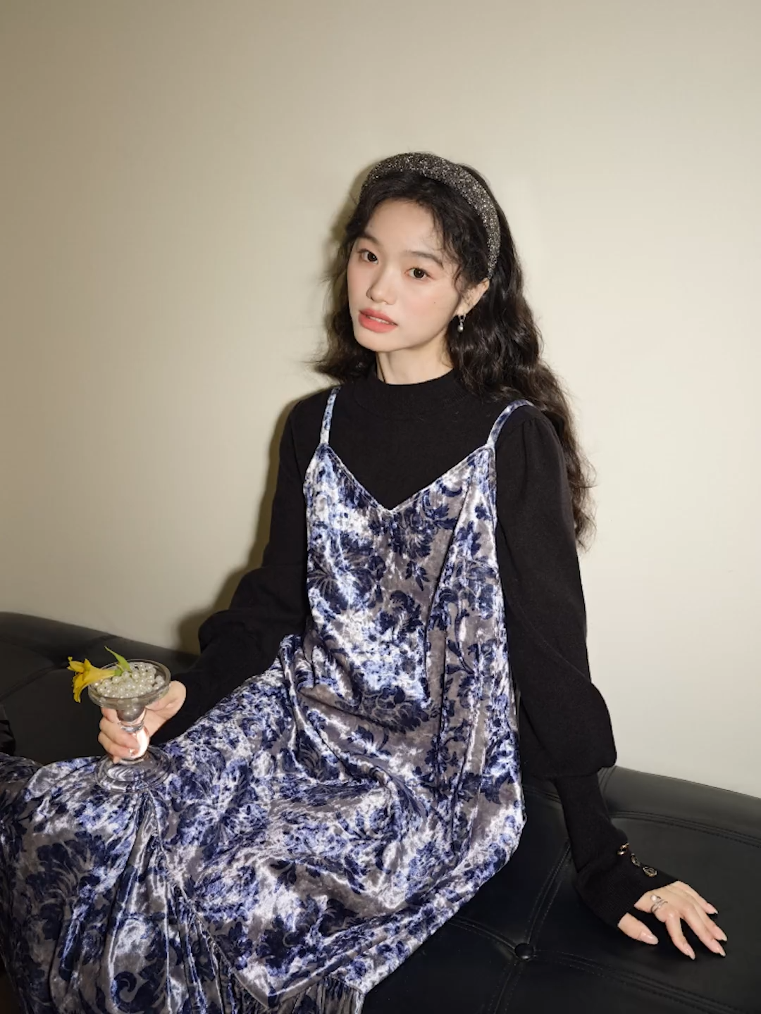 花のベルベットドレス – KUOSE.com