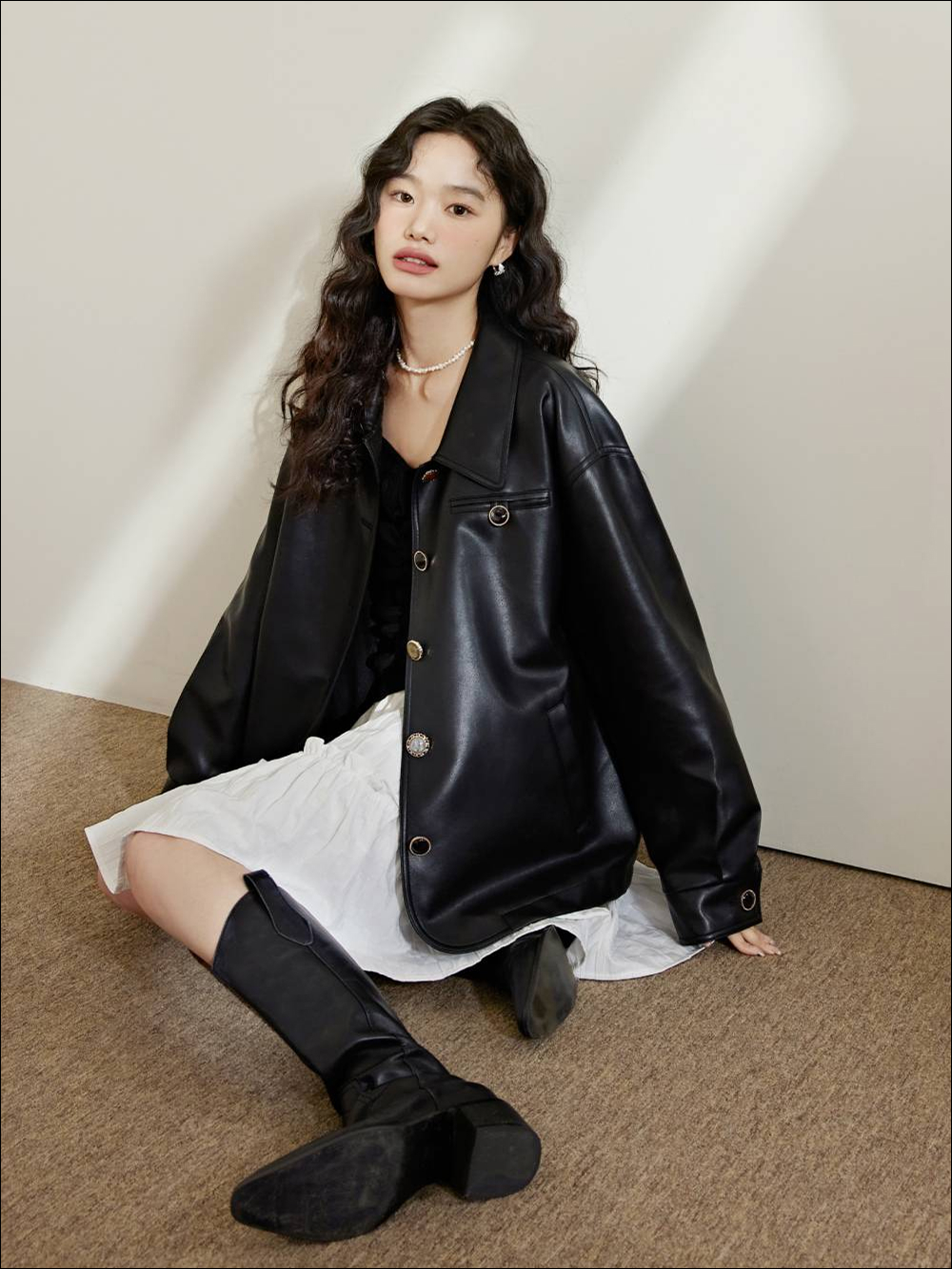 Black Faux Leather Jacket – KUOSE.com