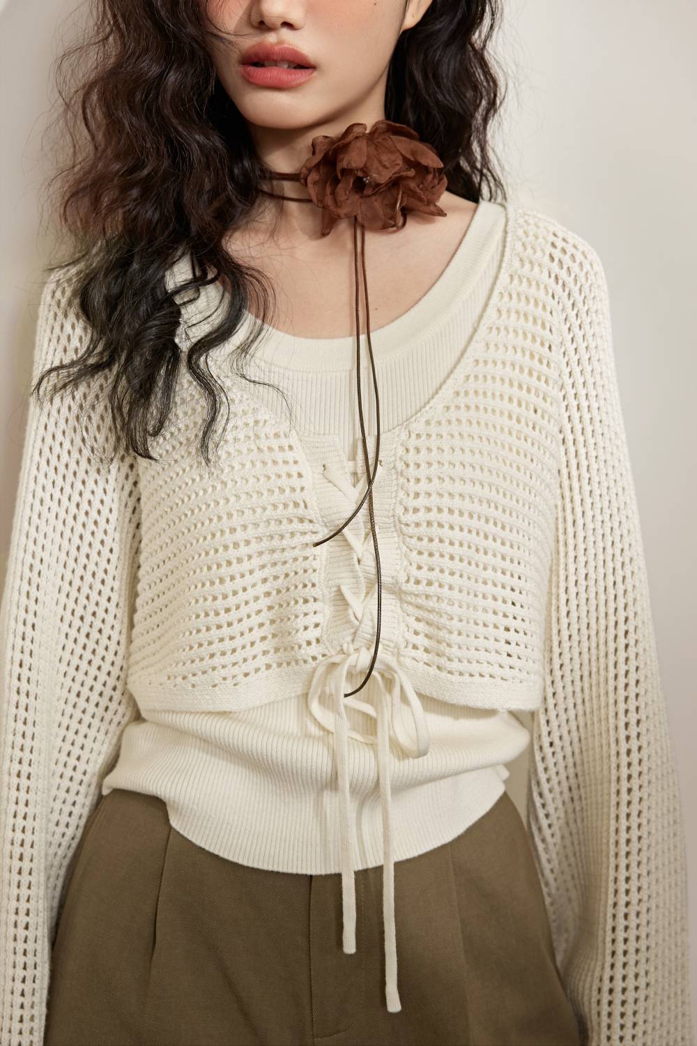 Cropped Cardigan and Knit Tank Set – KUOSE.com
