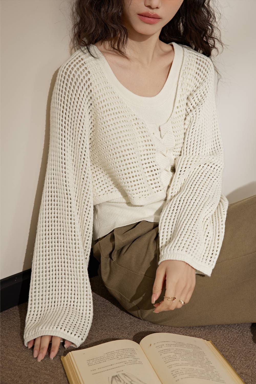 Cropped Cardigan and Knit Tank Set – KUOSE.com Cropped Cardigan and Knit Tank Set – KUOSE.com