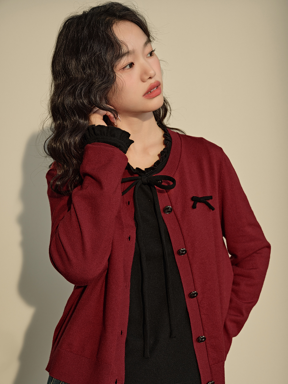 トップス kmrii cardigan 2402-TP10 Cross Gauze Cardigan | KMRii OFFICIAL ONLINE STORE