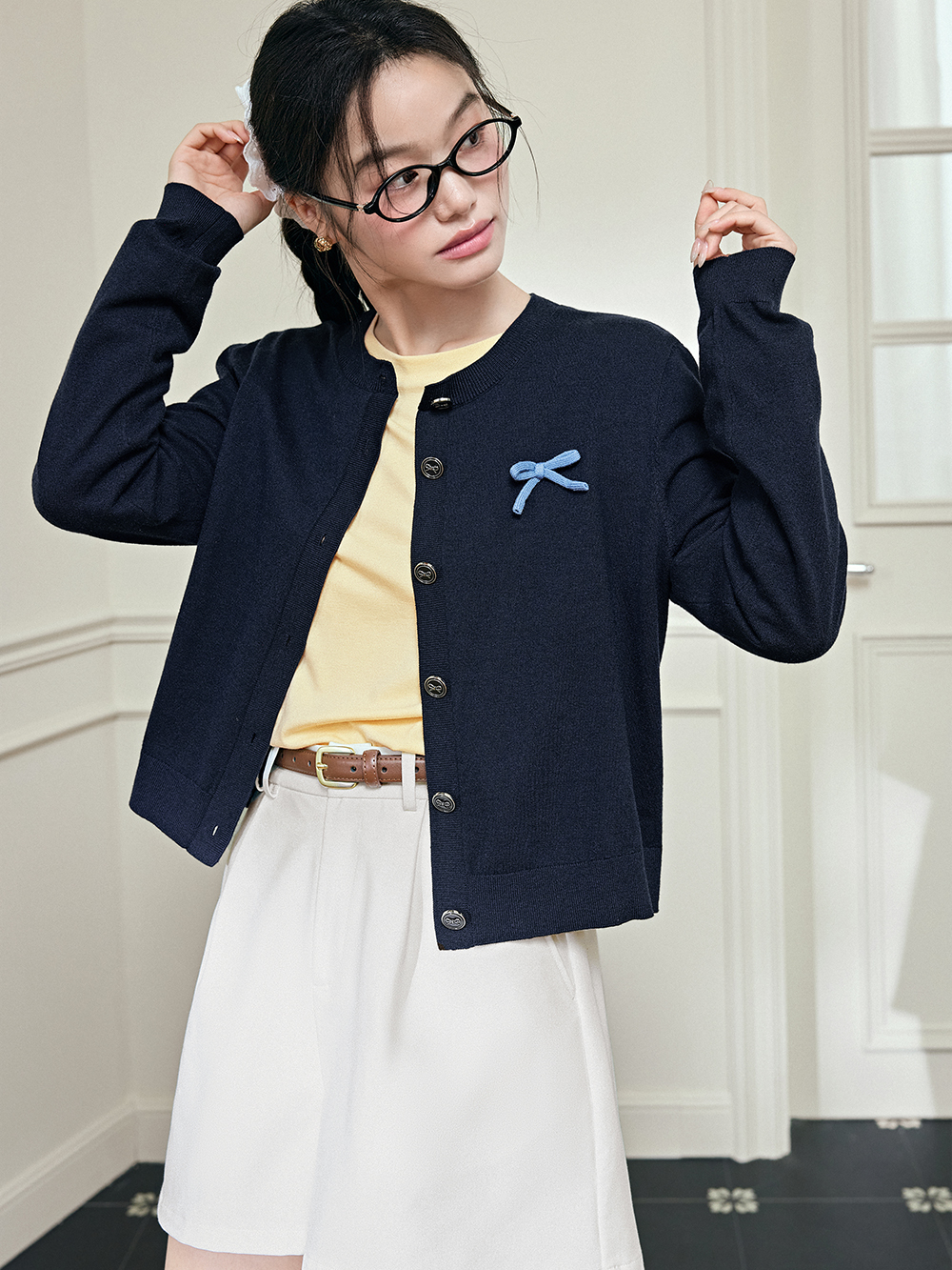 TTTMSW Lame Zip Up Cardigan kohjiya着用モデル TTT MSW】 Lame zip up cardigan ¥26,400(tax incl.) . 着用