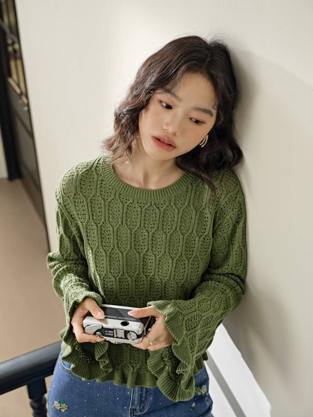 Ruffle Knit Top – KUOSE.com