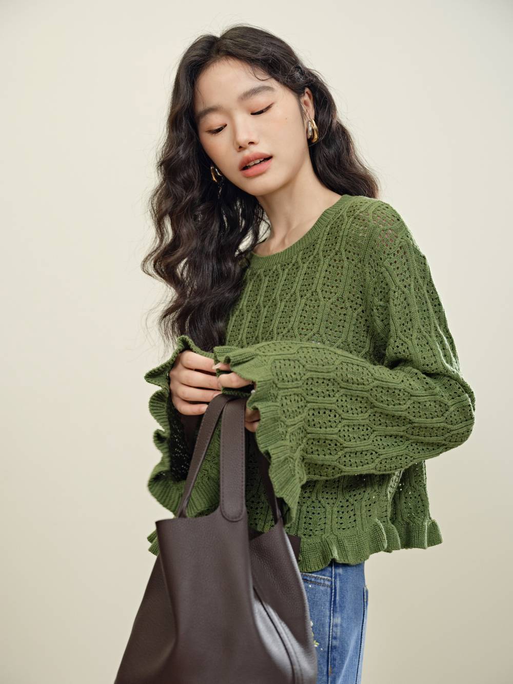 Ruffle Knit Top – KUOSE.com