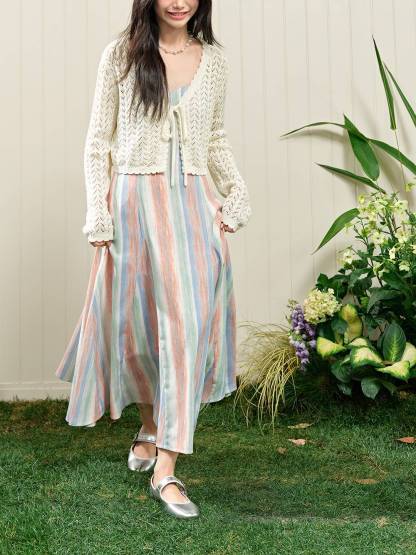 トップス rosymonster silksatin ribbon cardigan 61VTdZ10M1L._SY350_QL65_.jpg