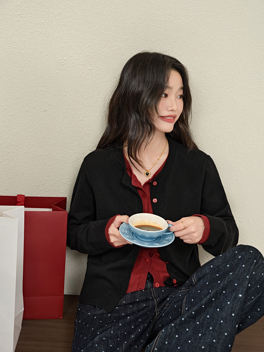 Fake Two-piece Cardigan – KUOSE.com