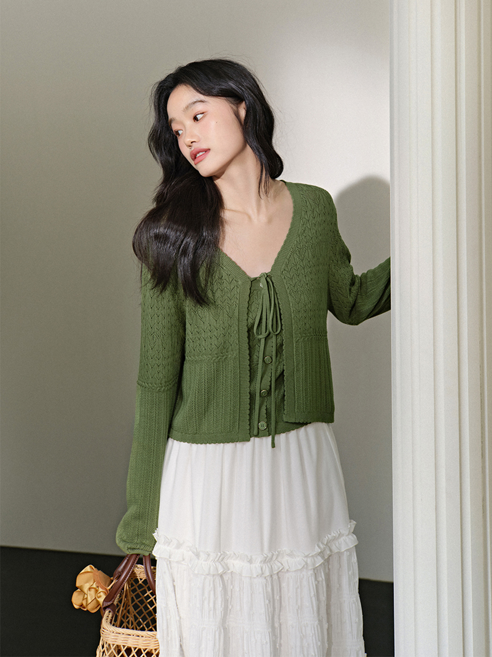 Green Cardigan and Cami – KUOSE.com