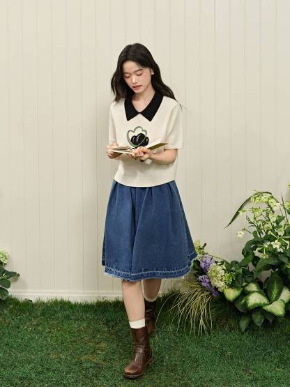 花のニットトップ – KUOSE.com