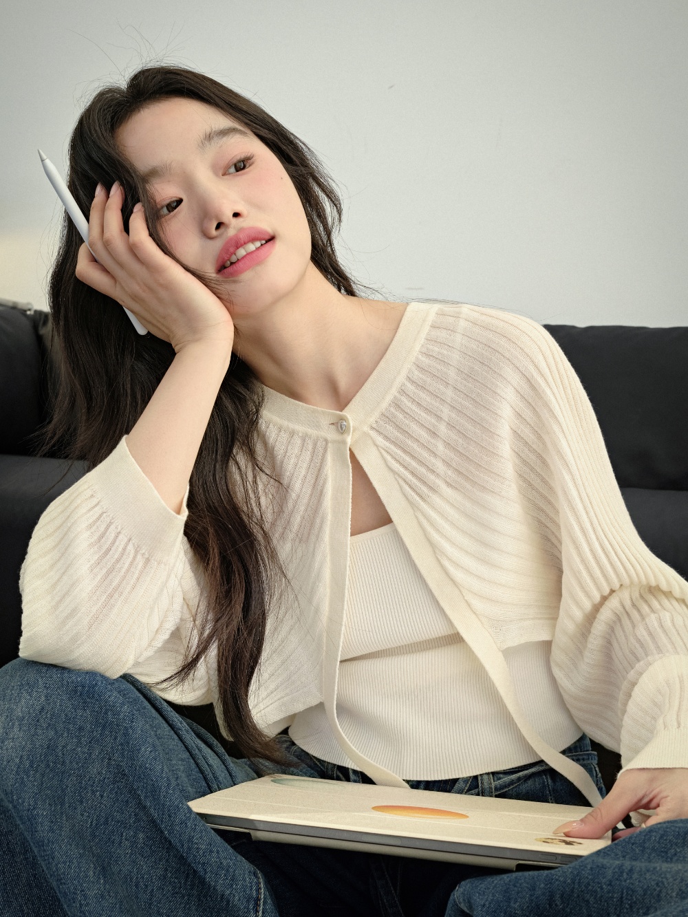 TOCCA／裾ペプラム 半袖カーディガン ホワイト白 ロゴプレート付き TOCCA｜トッカのカーディガン/ボレロ（半袖）通販 - ZOZOTOWN