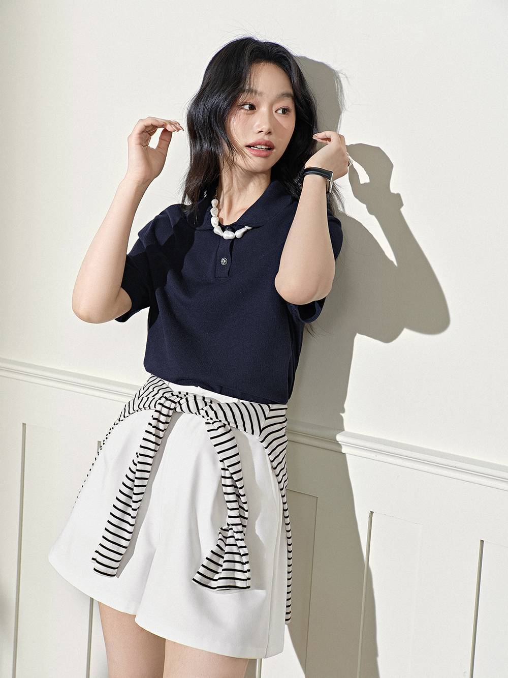 Polo Collar Knit Top – KUOSE.com