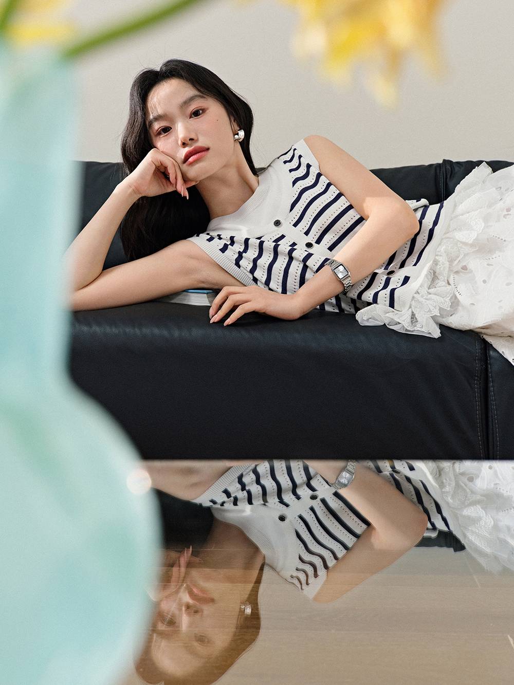 Fake Two-piece Knit Top – KUOSE.com