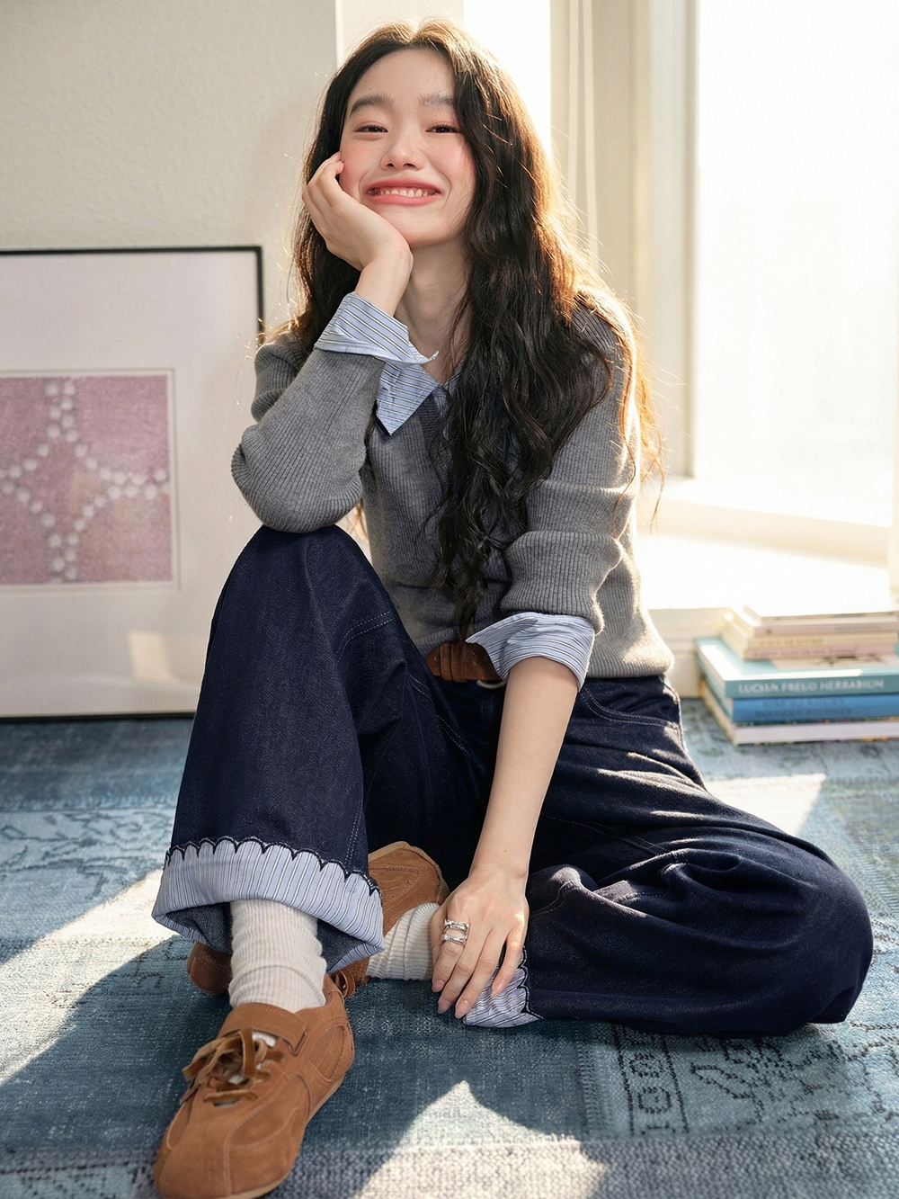 Layered Look Long-Sleeve Top – KUOSE.com