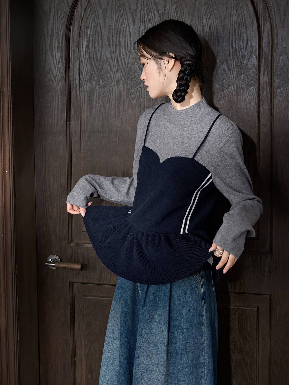 偽のツーピースニットトップ – KUOSE.com