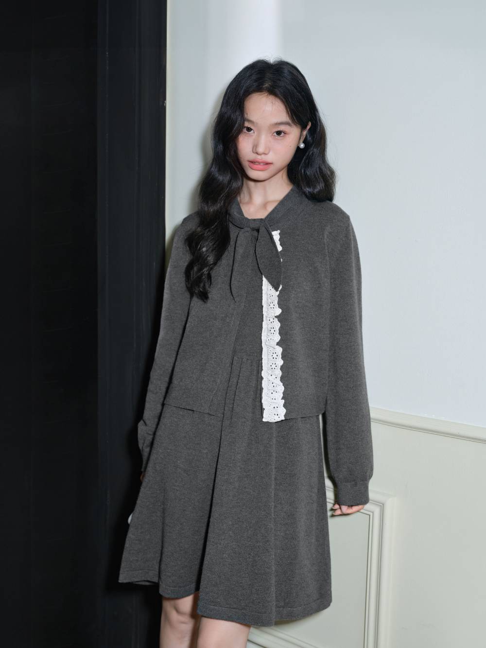 Grey Cardigan and Dress – KUOSE.com