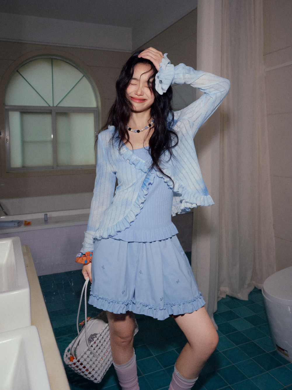 Cloudy Sky Ruffle Cardigan and Cami – KUOSE.com