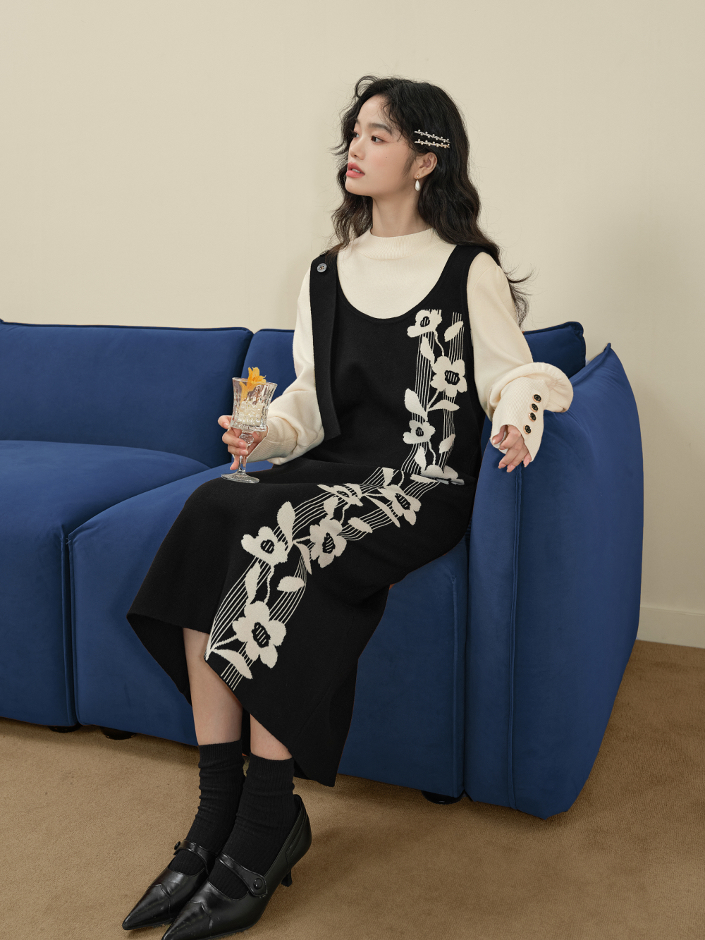 フローラルニットドレス – KUOSE.com