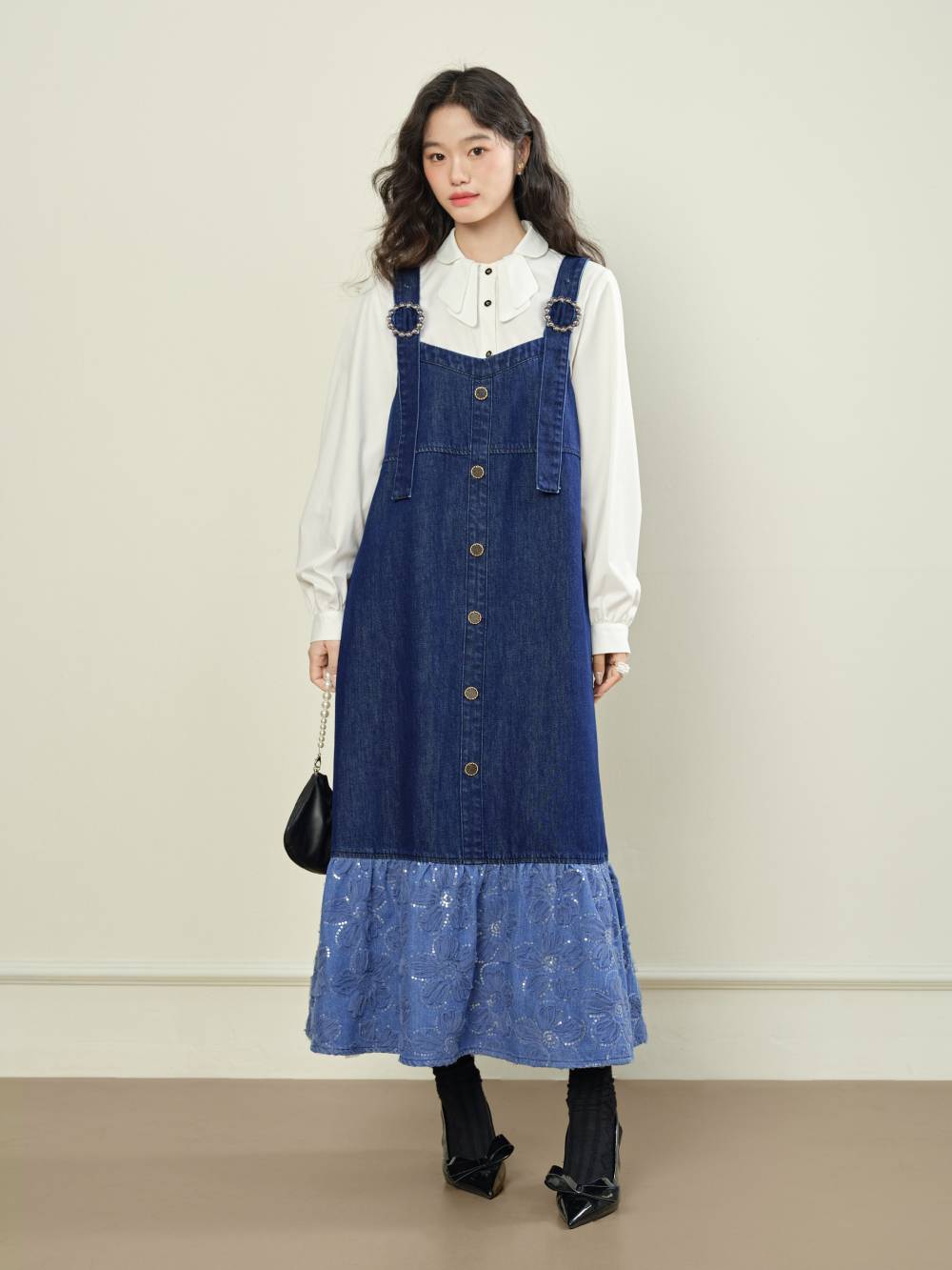 Denim Pinafore Dress