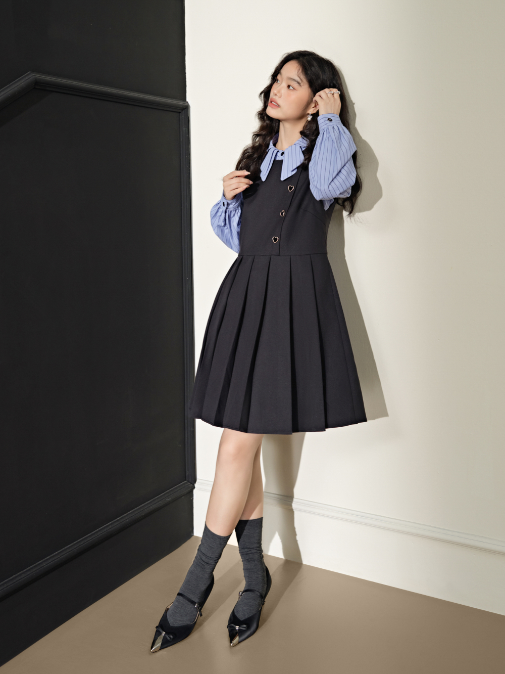Sleeveless Pleated Dress – KUOSE.com