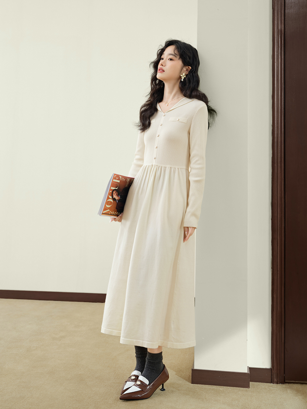 Hooded Knit Dress – KUOSE.com