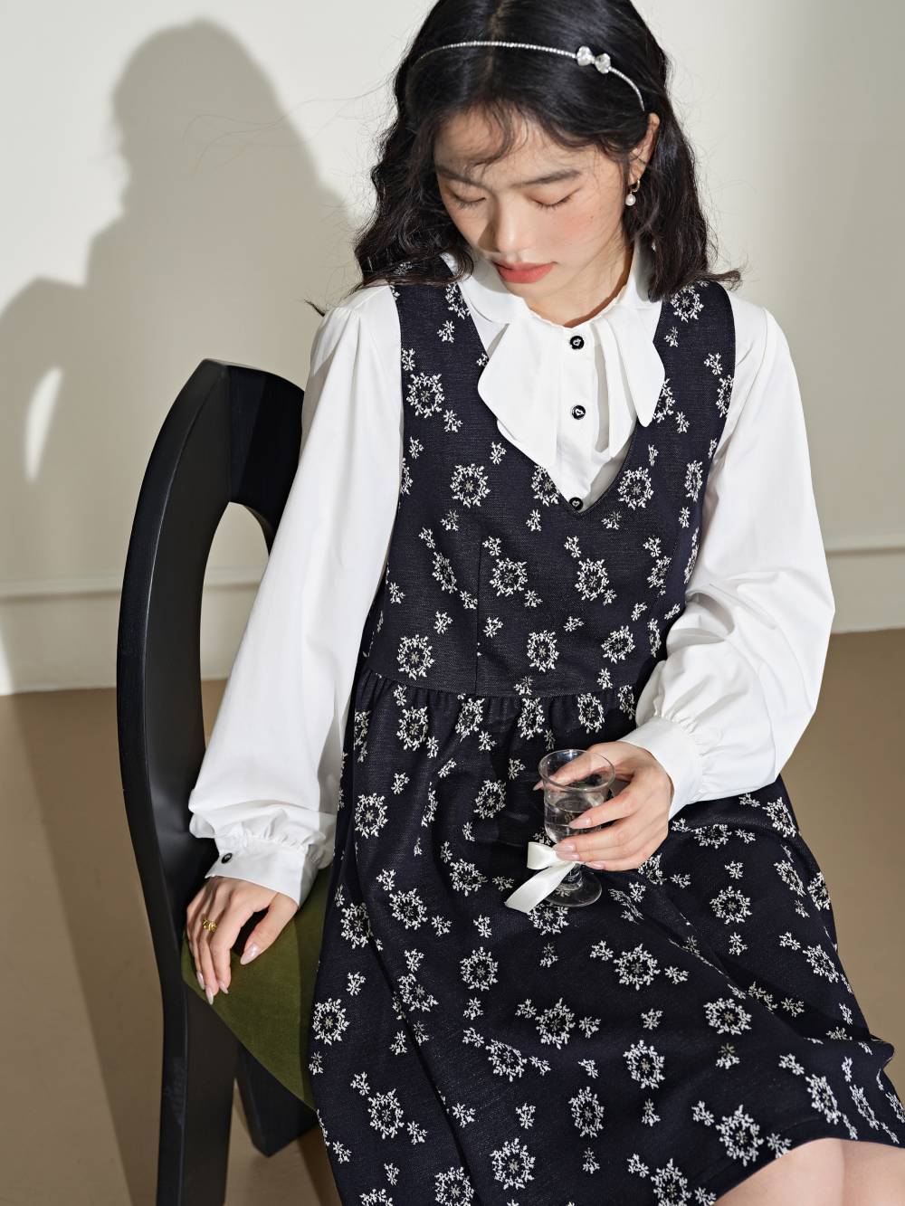 Vネックフローラルドレス – KUOSE.com