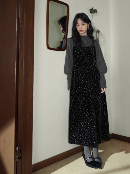 ベルベットのフローラルドレス – KUOSE.com