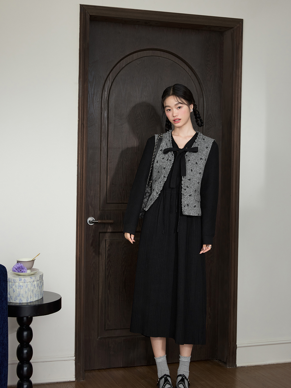 【希少】maison celon ensemble knit dress Ribbon Knit Dress – KUOSE.com