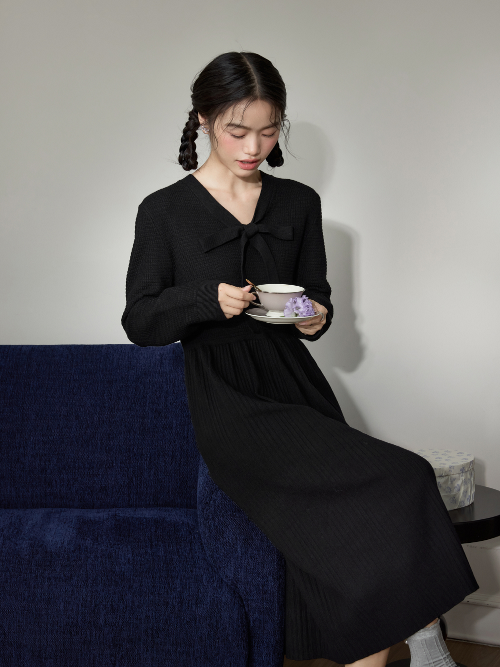 【希少】maison celon ensemble knit dress Ribbon Knit Dress – KUOSE.com