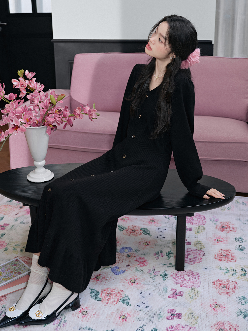 Long Sleeve Knit Dress – KUOSE.com