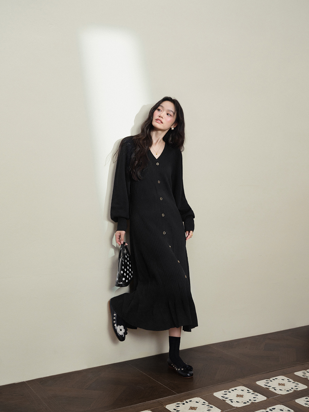 Long Sleeve Knit Dress – KUOSE.com