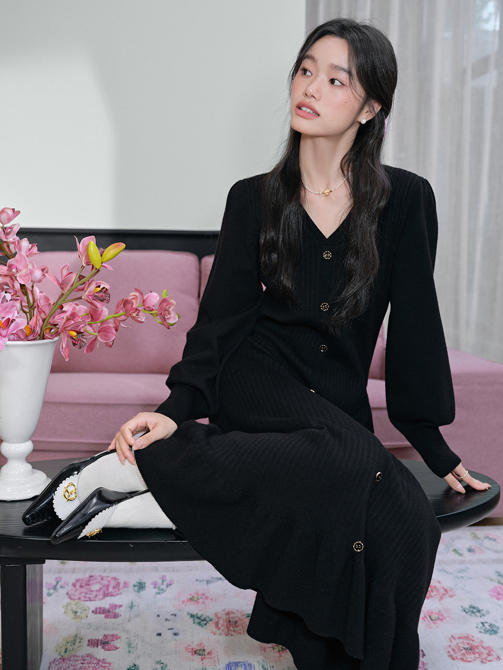 Long Sleeve Knit Dress – KUOSE.com